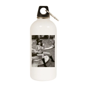 Carmen Electra White Water Bottle With Carabiner