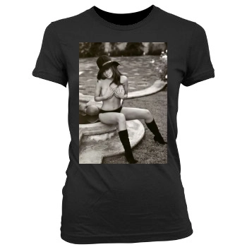 Carmen Electra Women's Junior Cut Crewneck T-Shirt