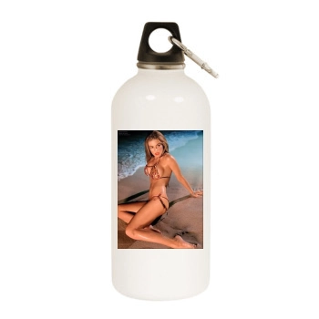 Carmen Electra White Water Bottle With Carabiner