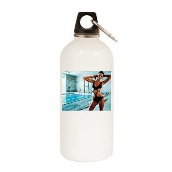 Carmen Kass White Water Bottle With Carabiner