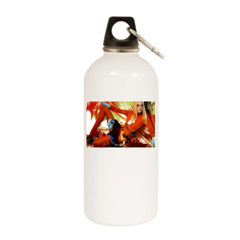 Caroline Trentini White Water Bottle With Carabiner