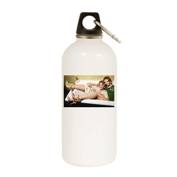 Jaime King White Water Bottle With Carabiner