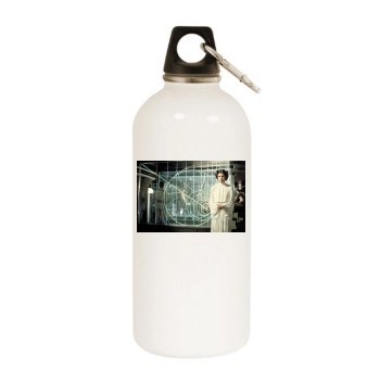 Carrie Fisher White Water Bottle With Carabiner