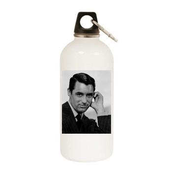 Cary Grant White Water Bottle With Carabiner