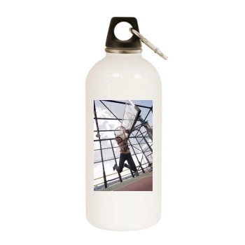 Cassie Ventura White Water Bottle With Carabiner