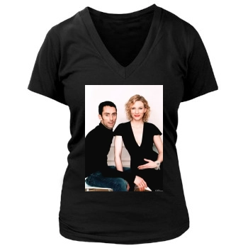 Cate Blanchett Women's Deep V-Neck TShirt