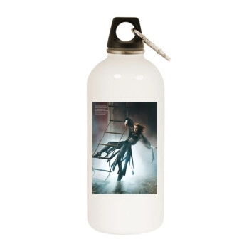 Cate Blanchett White Water Bottle With Carabiner