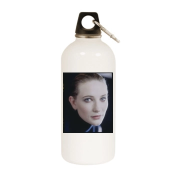 Cate Blanchett White Water Bottle With Carabiner