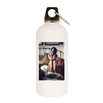 Catherine Bell White Water Bottle With Carabiner