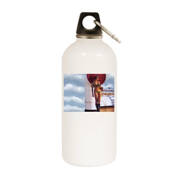 Catherine Bell White Water Bottle With Carabiner