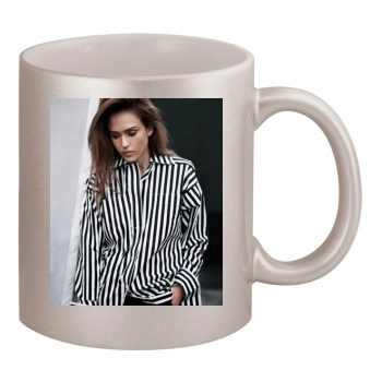 Jessica Alba 11oz Metallic Silver Mug