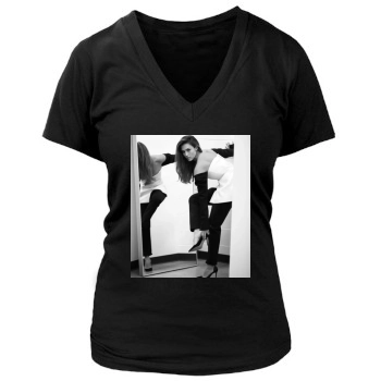 Jessica Alba Women's Deep V-Neck TShirt