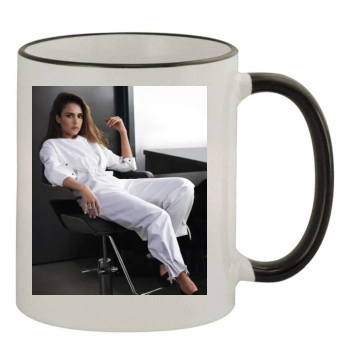 Jessica Alba 11oz Colored Rim & Handle Mug