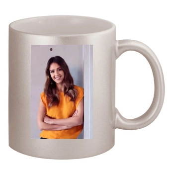 Jessica Alba 11oz Metallic Silver Mug