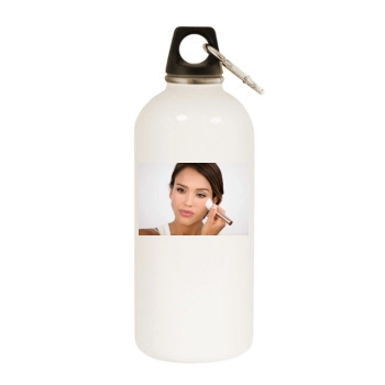 Jessica Alba White Water Bottle With Carabiner