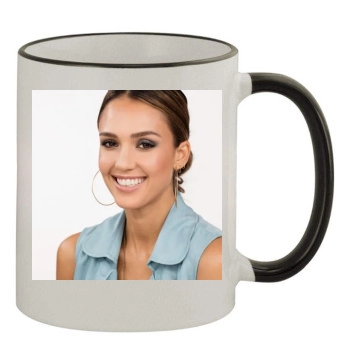 Jessica Alba 11oz Colored Rim & Handle Mug