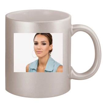 Jessica Alba 11oz Metallic Silver Mug