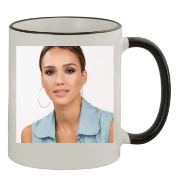 Jessica Alba 11oz Colored Rim & Handle Mug