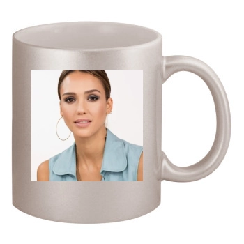 Jessica Alba 11oz Metallic Silver Mug