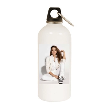 Jessica Alba White Water Bottle With Carabiner