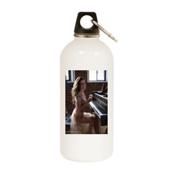 Jessica Lowndes White Water Bottle With Carabiner