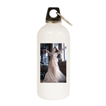 Jessica Lowndes White Water Bottle With Carabiner