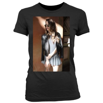 Jessica Lowndes Women's Junior Cut Crewneck T-Shirt