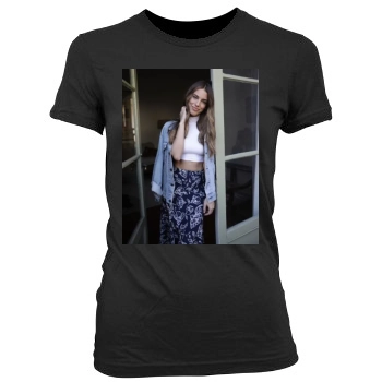 Jessica Lowndes Women's Junior Cut Crewneck T-Shirt