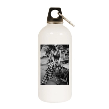 Jessica Lowndes White Water Bottle With Carabiner