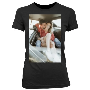 Jessica Lowndes Women's Junior Cut Crewneck T-Shirt