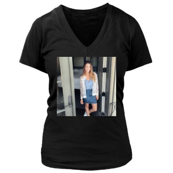 Jessica Lowndes Women's Deep V-Neck TShirt