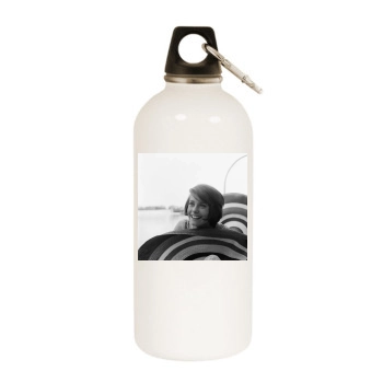 Catherine Deneuve White Water Bottle With Carabiner