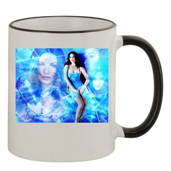 Catherine Zeta-Jones 11oz Colored Rim & Handle Mug