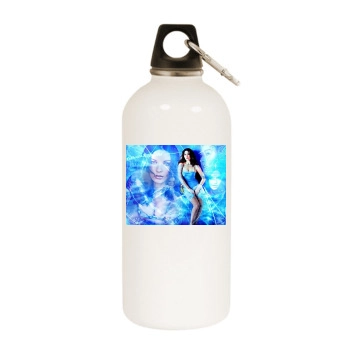 Catherine Zeta-Jones White Water Bottle With Carabiner