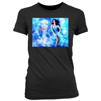 Catherine Zeta-Jones Women's Junior Cut Crewneck T-Shirt