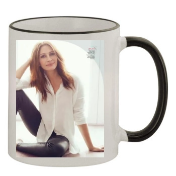 Julia Roberts 11oz Colored Rim & Handle Mug