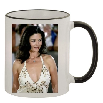 Catherine Zeta-Jones 11oz Colored Rim & Handle Mug