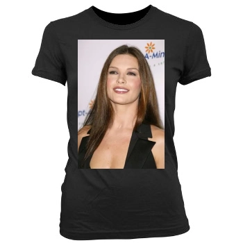 Catherine Zeta-Jones Women's Junior Cut Crewneck T-Shirt