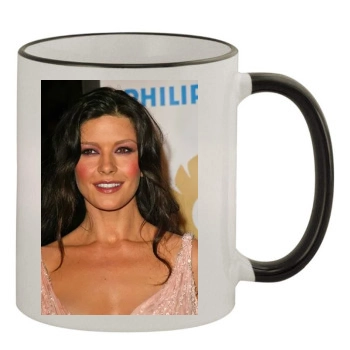 Catherine Zeta-Jones 11oz Colored Rim & Handle Mug