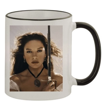 Catherine Zeta-Jones 11oz Colored Rim & Handle Mug