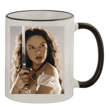 Catherine Zeta-Jones 11oz Colored Rim & Handle Mug