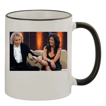 Catherine Zeta-Jones 11oz Colored Rim & Handle Mug