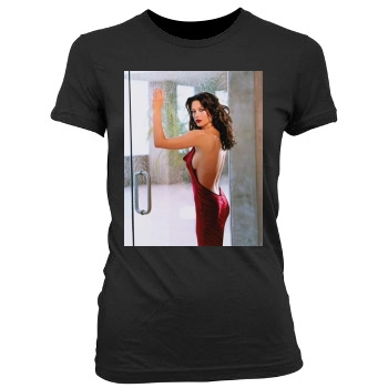 Catherine Zeta-Jones Women's Junior Cut Crewneck T-Shirt