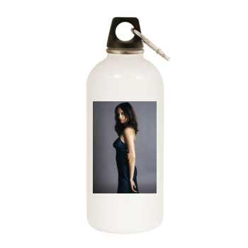 Eva Green White Water Bottle With Carabiner