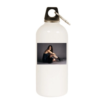 Eva Green White Water Bottle With Carabiner