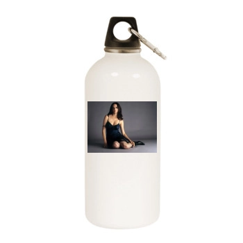 Eva Green White Water Bottle With Carabiner