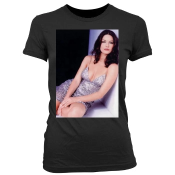 Catherine Zeta-Jones Women's Junior Cut Crewneck T-Shirt