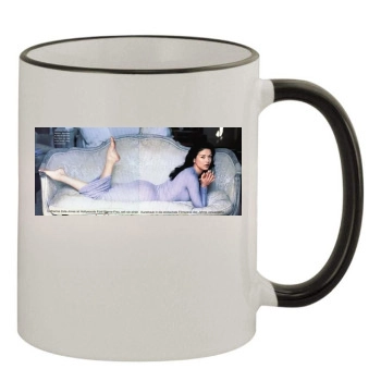 Catherine Zeta-Jones 11oz Colored Rim & Handle Mug