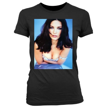 Catherine Zeta-Jones Women's Junior Cut Crewneck T-Shirt