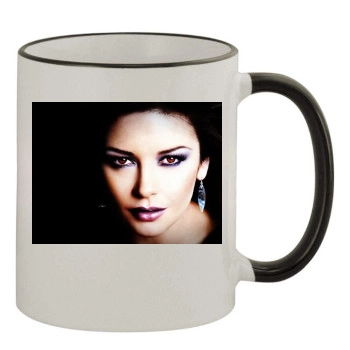 Catherine Zeta-Jones 11oz Colored Rim & Handle Mug